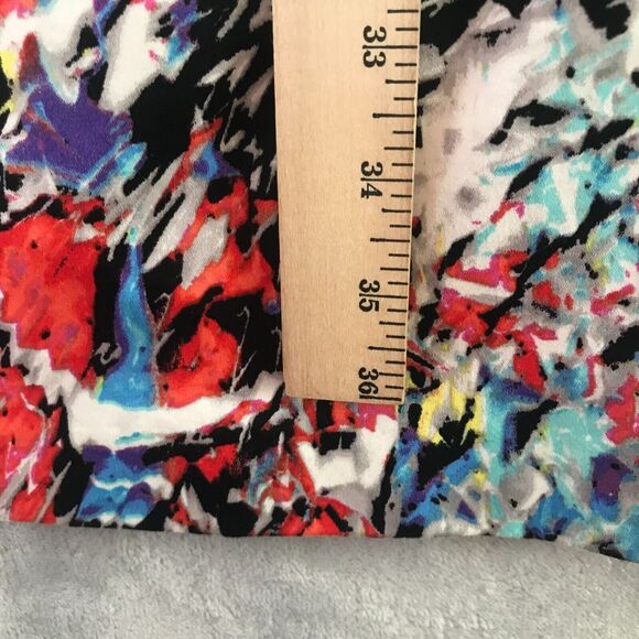 Tahari Dress Womens 4 Multicolor Geometric Print Cap Sleeve Crew Neck Sheath - Picture 14 of 14